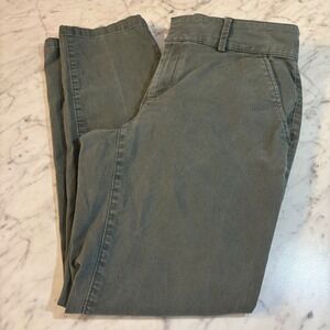 LOFT Women's Green Khaki Straight Leg Pants Size 6 Casual Career Uniform Dress